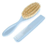 Ensemble peigne et brosse à cheveux bleu perle, +0 mois, Rotho BabyDesign