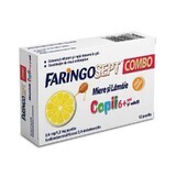 Faringosept Combo Miel et Citron 0,6 mg/1,2 mg, enfants 6+ et adultes, 12 comprimés, Therapy