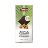 Zwarte chocolade met hazelnoten en zoetstof, 125g, Torras