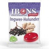 Zuckerfreie Drops mit Ingwer- und Holundergeschmack, 75 g, Ibons