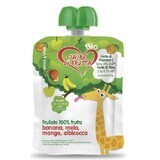 Biologische fruit smoothie voor kinderen Girafa, 90 g, Cuore di frutta