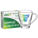 Ostart Complex Ca + Mg + Zn + Se + D3, 30 tabletten + beker, Fiterman