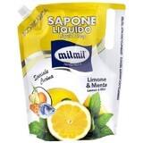 Riserva di sapone liquido Lemon & Mint, 900 ml, Milmil