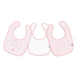 Set de 3 bavete impermeabile Terry, Pink, Kikka Boo