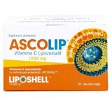 Ascolip Vitamine C Liposomale avec arôme d'orange, 1000 mg, 30 sachets, Liposhell
