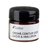 Oogcrème met hyaluronzuur en co-enzym Q10, 15 ml, Sabio