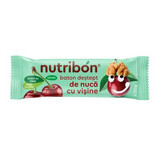 Barre aux noix végétalienne sans gluten avec des cerises acides, 30g, Nutribon