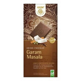 Biologische chocolade met melk, kokos en oosterse kruiden Garam Masala, 100 g, Gepa