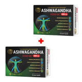 Pakket Ashwagandha KSM-66, 30 kruidencapsules + 50% korting op het 2e product, Cosmopharm