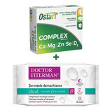 Ostart Complex Pakket, 30 tabletten, Fiterman Pharma + Ideal Reinigingsdoekjes, 20 stuks, Doctor Fiterman