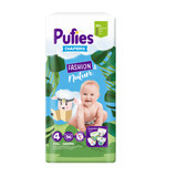 Pufies Luier Maxi Pack Fashion &amp; Nature, 9-14 kg, 4 Maxi, 54 stuks, Pufies