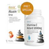 Atusin Siroop + Vitamine C Retard 1000 mg, 150 ml + 30 tabletten, Alevia