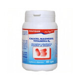 Calcium, Magnésium, Vitamine D3, 40 gélules, Favisan