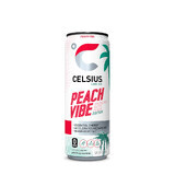 Celsius Energy Drink Peach Vibe, koolzuurhoudende energiedrank met perzikaroma, 355 ml