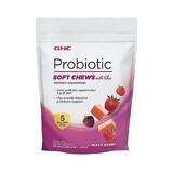 Gnc Probiotic Soft Chews With Fiber, Chews probiotiques avec fibres, aromatisés aux fruits, 30 Chews