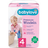 Babylove Premium Luier Nummer 4, 42 stuks