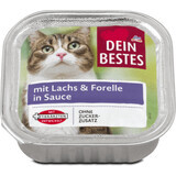 Dein Bestes braadpan nat kattenvoer zalm &amp; patrijs, 100 g