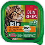 Dein Bestes ECO natvoer met kip en kalkoen voor katten, 100 g