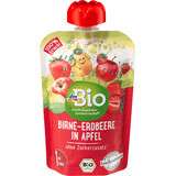 DmBio Sachets de poires aux fraises et aux pommes, 100 g