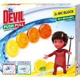 Dr. Devil Push Pull Toilettenerfrischer Lemon Fresh 2x20g, 2 Stück