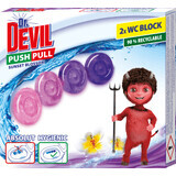 Dr. Devil Push Pull Sunset Blossom Toiletverfrisser 2x20g, 2 stuks.