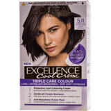 Loreal Paris EXCELLENCE CREME Tintura permanente per capelli con ammoniaca 5.11, 1 pz