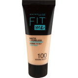 Maybelline New York Fit Me Matte &amp; Poreless Foundation 100 Warm Ivoor, 30 ml