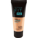 Maybelline New York Fit Me Fond de teint mat et sans pores 105 Natural Ivory, 30 ml