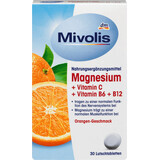 Mivolis Magnesium en sinaasappelsmaak tabletten, 45 g, 30 tabs eferv