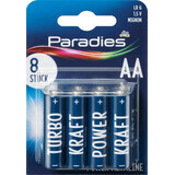 Paradies AA alkaline batterijen, 8 stuks