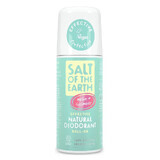 Salt Of The Earth Pure Aura Roll-On Déodorant à la pastèque et au concombre, 75 ml, Crystal Spring