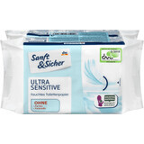 Carta igienica umidificata Sanft&Sicher Sensitive, 100 pz