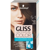 Schwarzkopf Gliss Color Permanent haarkleuring 5-1 Cool Bruin, 1 st