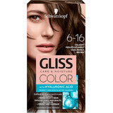 Schwarzkopf Gliss Color Permanent Haarkleuring 6-16 Cool Pearl Bruin, 1 stuk