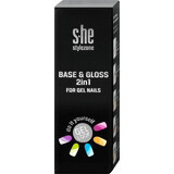 S-he colour&amp;style Base &amp; gloss 2 in 1 nagelgel, 7 ml