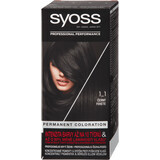 Syoss Color Color Permanent hair dye 1-1 Black, 1 pc
