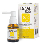 DeVit 500 Vette Suspensie met Vitamine D3 500 I.U. SPRAY, 20 ml, Pharma Brands