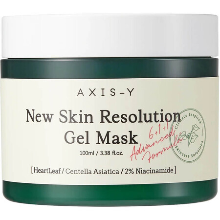 New Skin Resolution Gel Mask - Verzachtend Verhelderend Gezichtsmasker met Heartleaf en 2% Niacinamide, AXIS-Y, 100ml