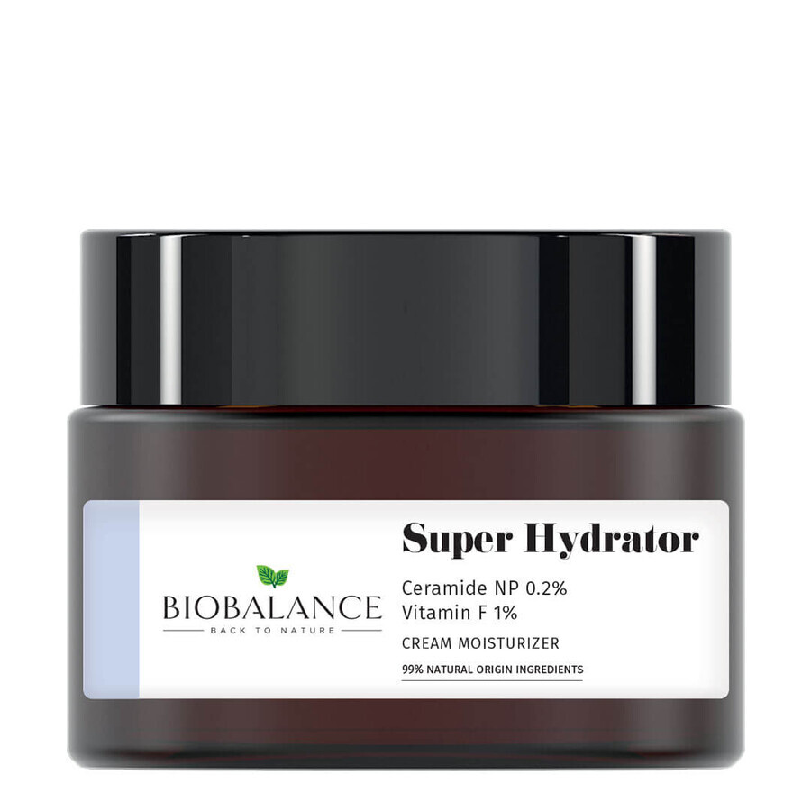 Super Hydrator Intensive Feuchtigkeitsreparaturcreme mit Ceramide 0,2% + Vitamin F 1%, Bio Balance, 50 ml