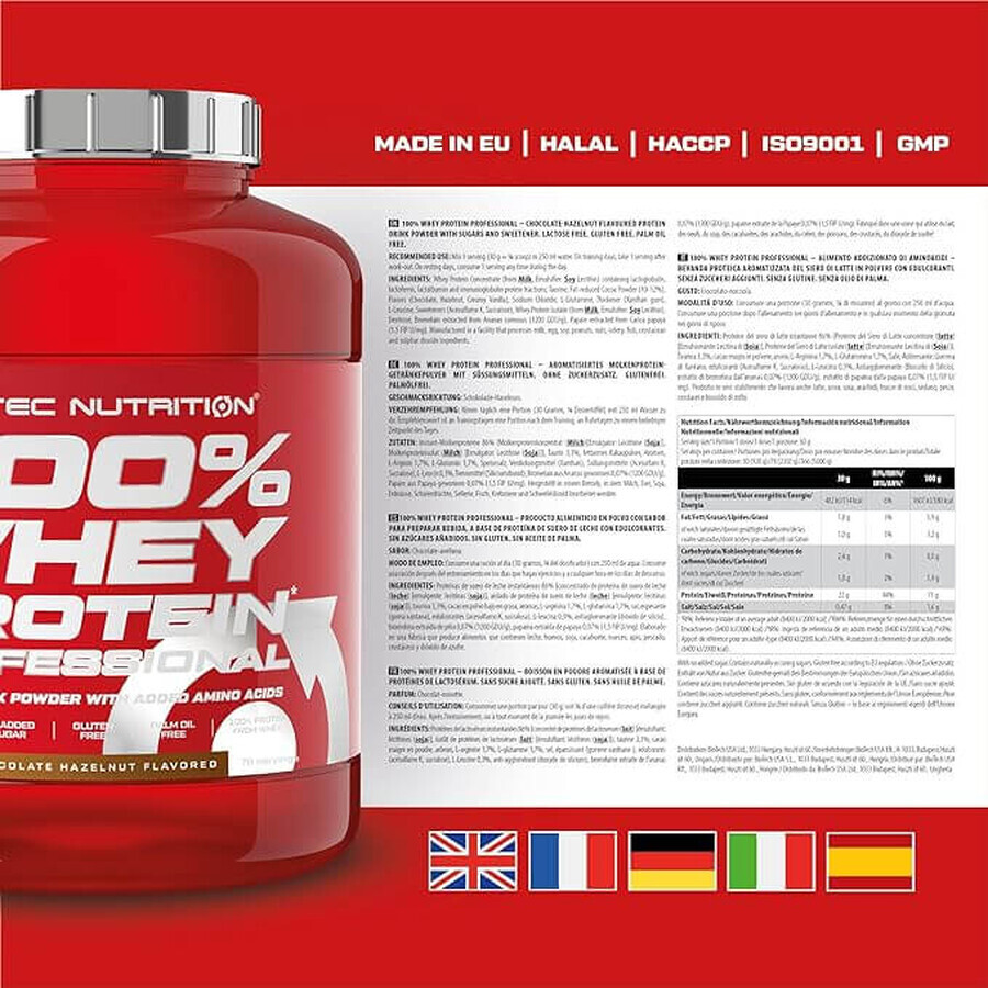 100% Wei-eiwit Professional Scitec Nutrition vanillesmaak, 2350 g