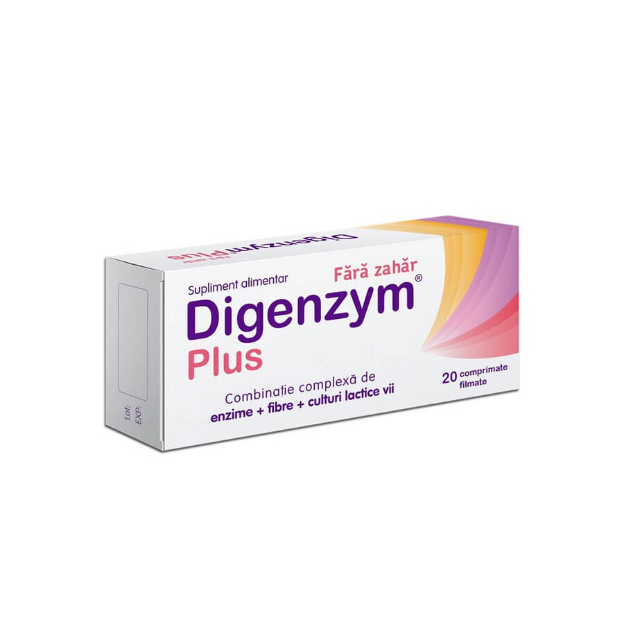 Digenzym Plus zonder suiker, 20 tabletten, Labormed