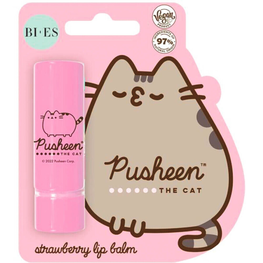 Balsamo per labbra alle fragole, 4 g, Pusheen