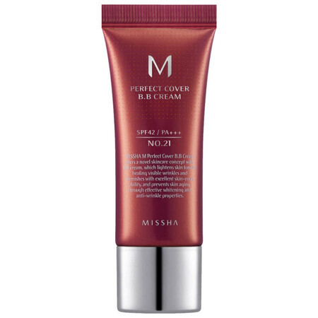 BB Cream M Perfect Cover SPF42/PA+++, 20 ml, Farbton 21, Missha