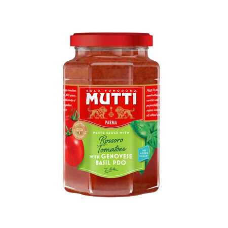 Sauce pour pâtes aux tomates Rossoro et au basilic génois, 400 g, Mutti