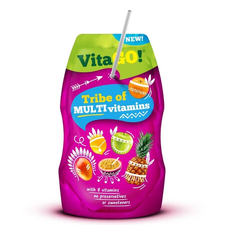 Jus de fruits avec multivitamines, 200 ml, Vitago