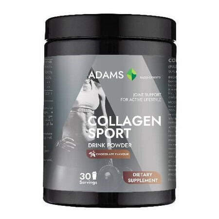 Collagen Sport Active Line Poudre instantanée au goût de chocolat, 600 g, Adams