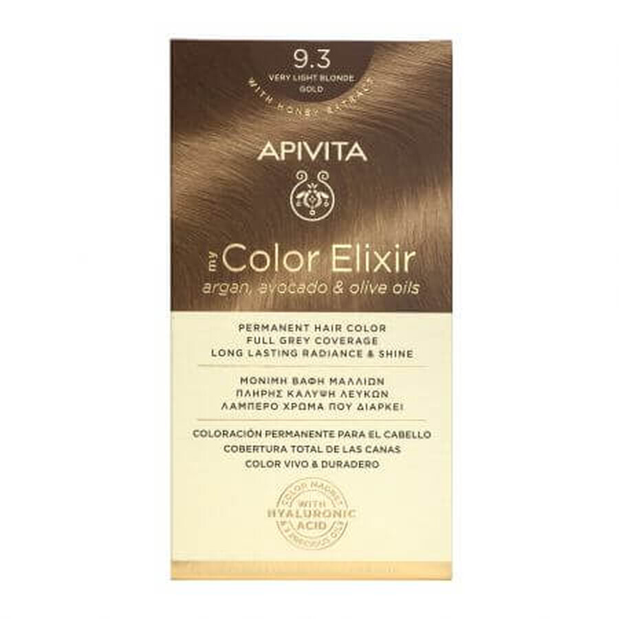 My Color Elixir Haarkleur, Zeer Licht Blond Goud N9.3, 155 ml, Apivita