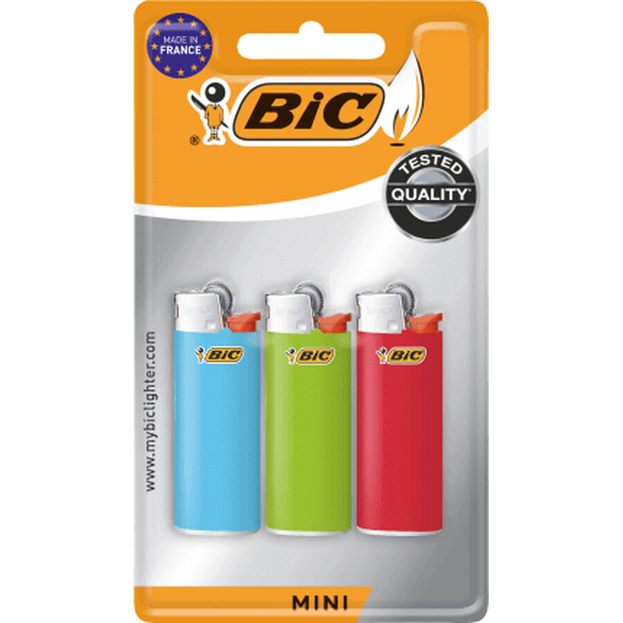 BIC Mini-Feuerzeuge, 3 Stück