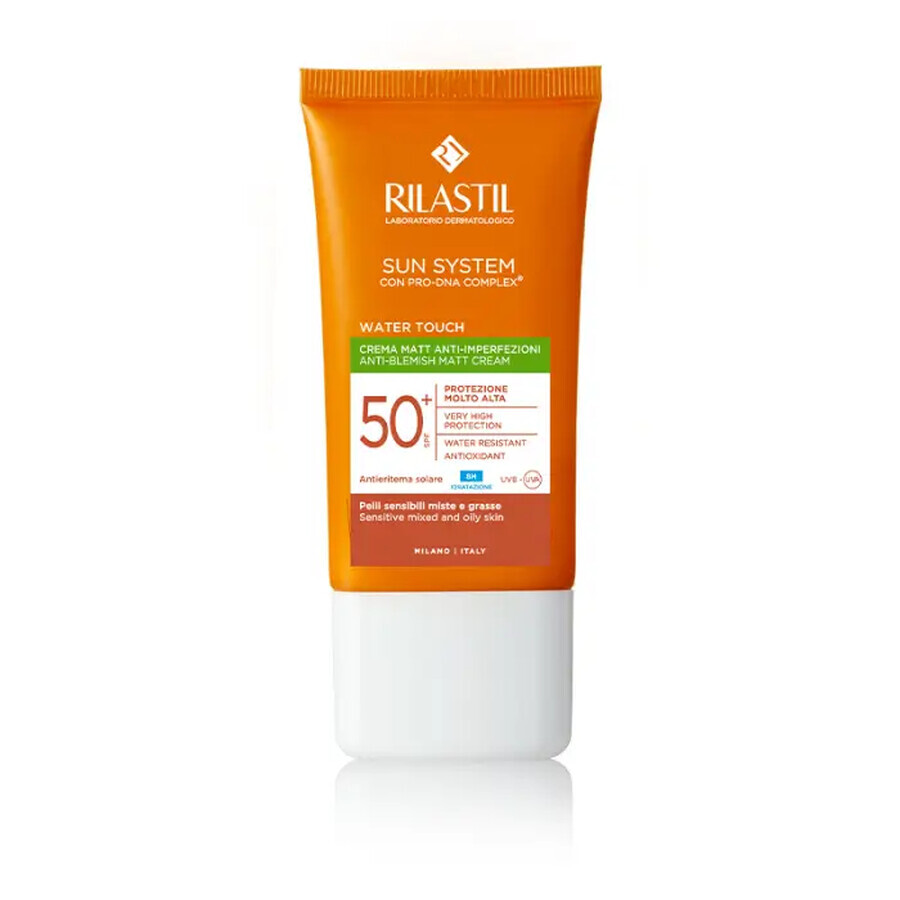 RILASTIL Water Touch Matte Crème SPF 50+ ZONSYSTEEM, 50 ml