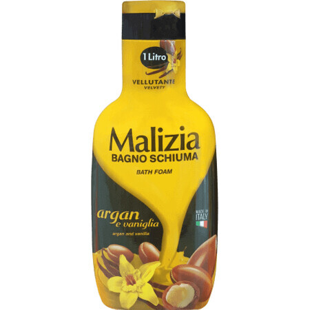 Malizia Spumant de baie cu ulei de argan si vanilie, 1 l